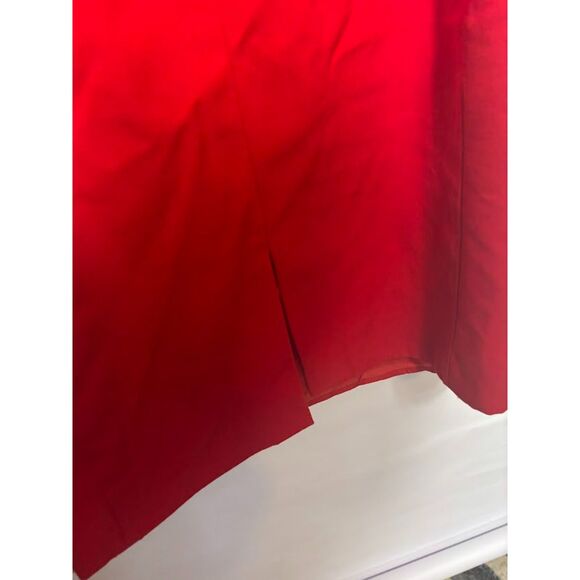Valentino Miss V Dress Women's Size 8 Red Vintage Wool Midi Length Office Work - Picture 6 of 8
